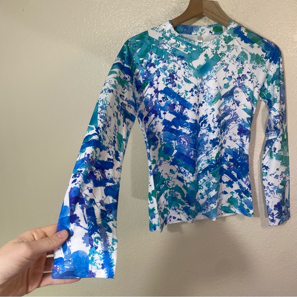 Whimsy Rose Long Sleeve Safe Sun Rashguard Top Women's Blouse Sundance XS - Picture 4 of 6